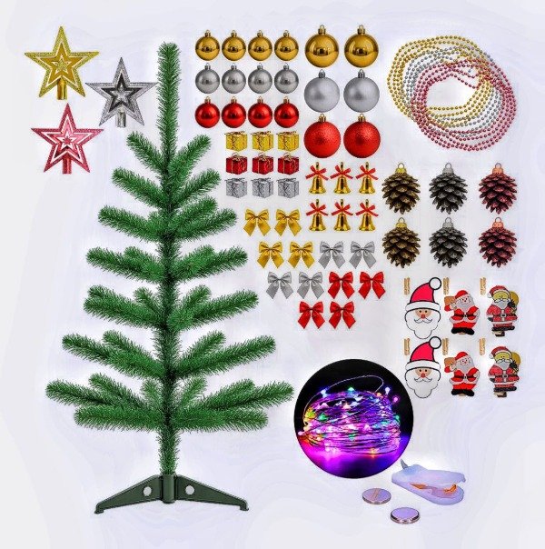 Producto - Kit Árbol de Navidad + Adornos y Luces de Regalo