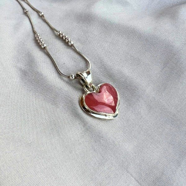 Producto - DIJE CORAZÓN RODOCROSITA