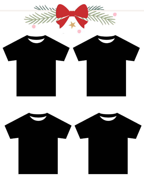 Producto - Combo Remeras Navideñas Algodón - 4 Adultos