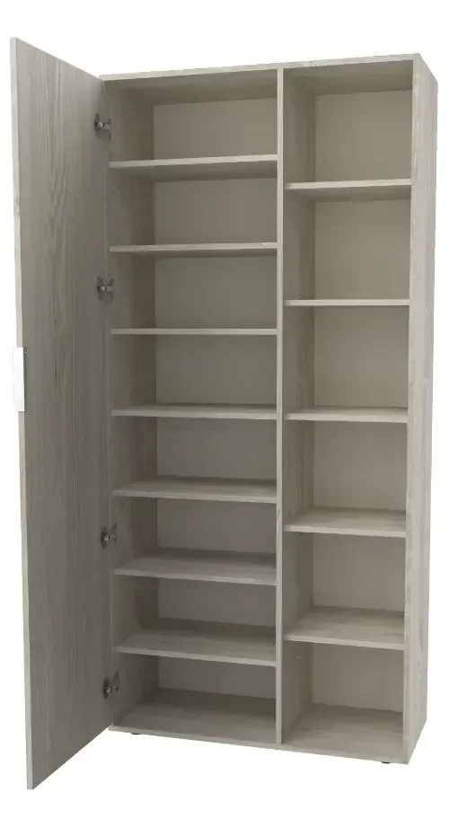 Producto - Zapatero Alto Con Espejo Delos Melamina 182x85x35cm - 2