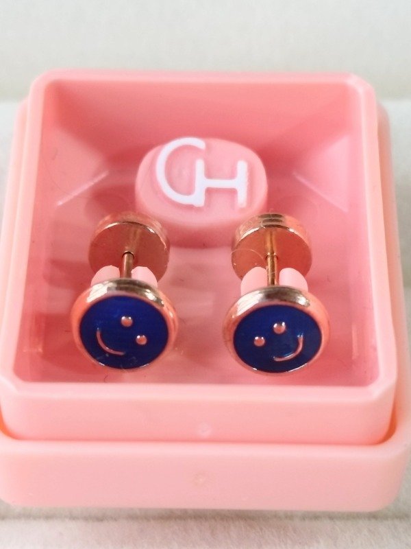 Producto - Abridor CH. Modelo 317. Carita Azul. Linea Perno De Oro 18kt.