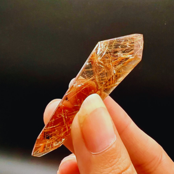 Producto - Biterminal de cuarzo ahumado rutilado cobre