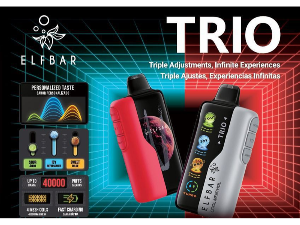 Producto - ELFBAR TRIO 40000 PUFF SOUR STRAWBERRY DRAGONFRUIT (FRUTILLA ÁCIDA) 50MG