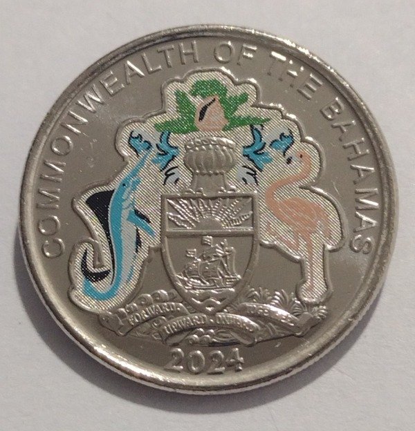 Producto - Bahamas 25 cents 2024 (color) 50 aniversario Banco Central - 3