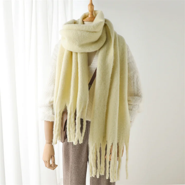 Producto - Bufandon nube Amarillo pastel