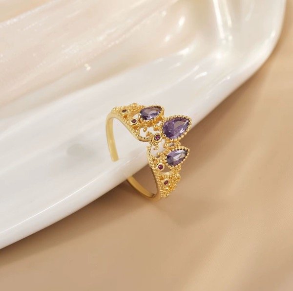 Producto - Anillo corona de princesa violeta