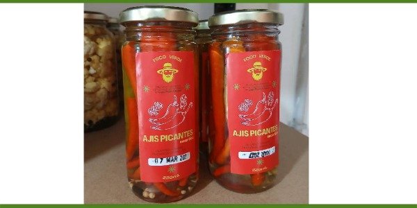 Producto - Ají picante rojo agroecológico encurtido en vinagre x 220 cc
