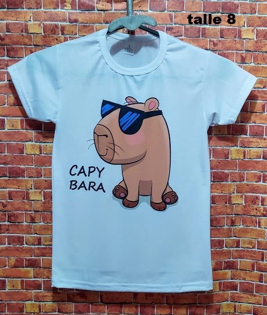 Producto - REMERA  - CAPIBARA -POLESTER NIÑOS TALLE 8 - 1