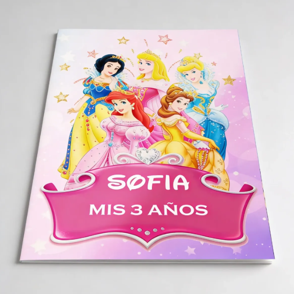 Producto - Libro Imprimible Colorear Princesas Disney Editable