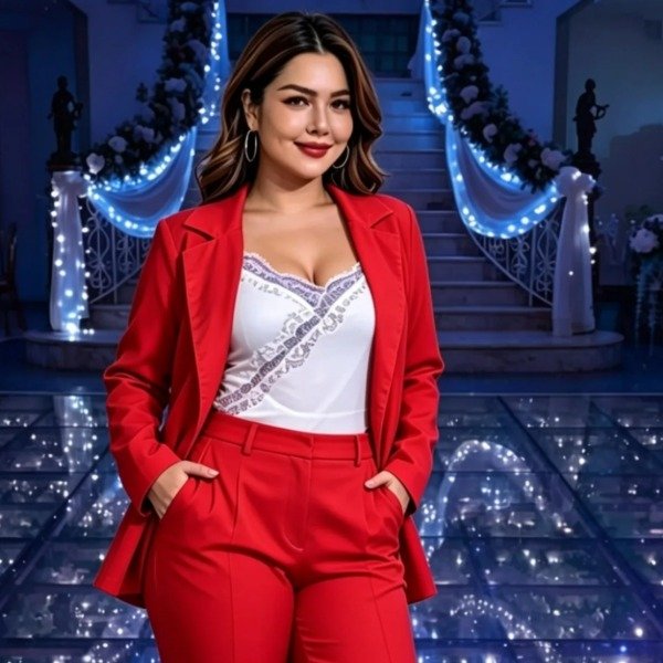 Producto - Blazer Bengalina  Rojo. Talle 46/48(5-6) - 0