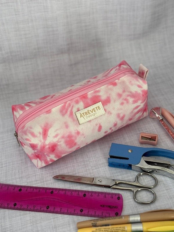 Producto - Mini Cartu Cubo - Batic rosa y blanco