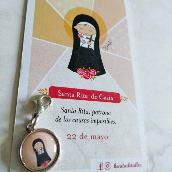 Producto - REGALO PACK ESTAMPA ADVOCACION CON MEDALLITA - SANTA RITA