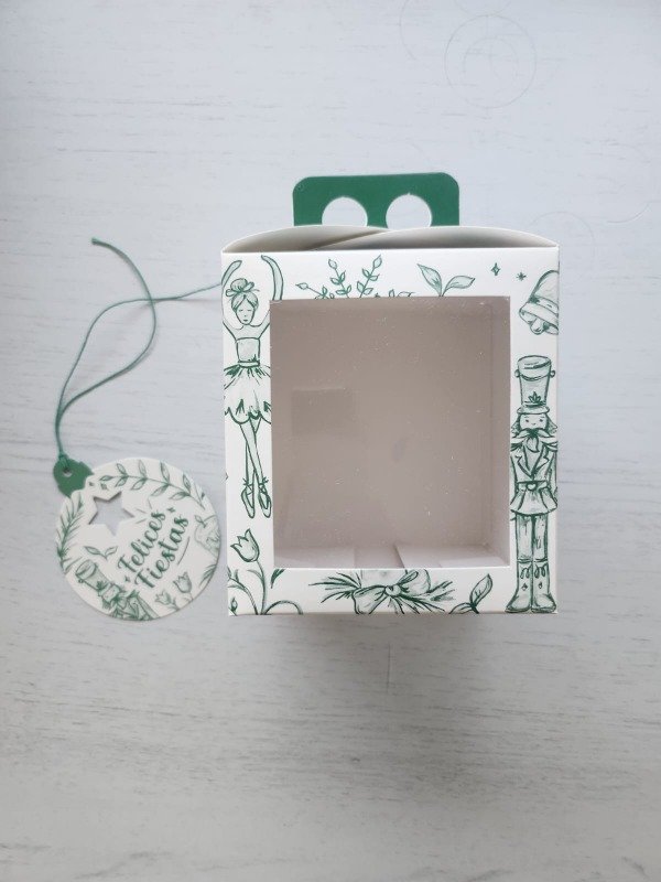 Producto - Maletin Pan Dulce individual con visor - Medidas 10,5x10,5x11,5