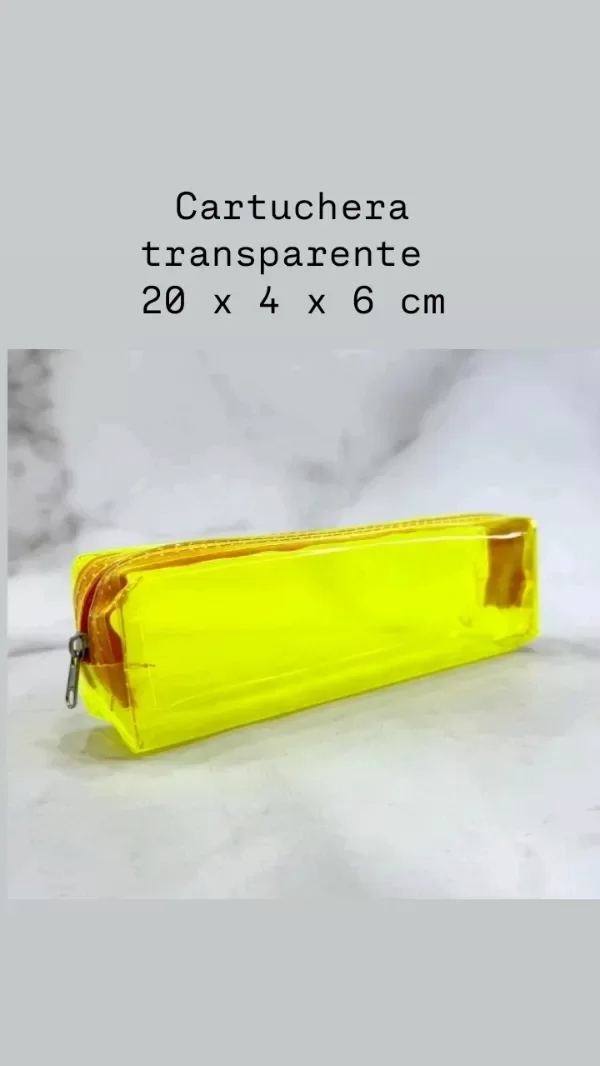 Producto - CARTUCHERA TRANSPARENTE AMARILLA