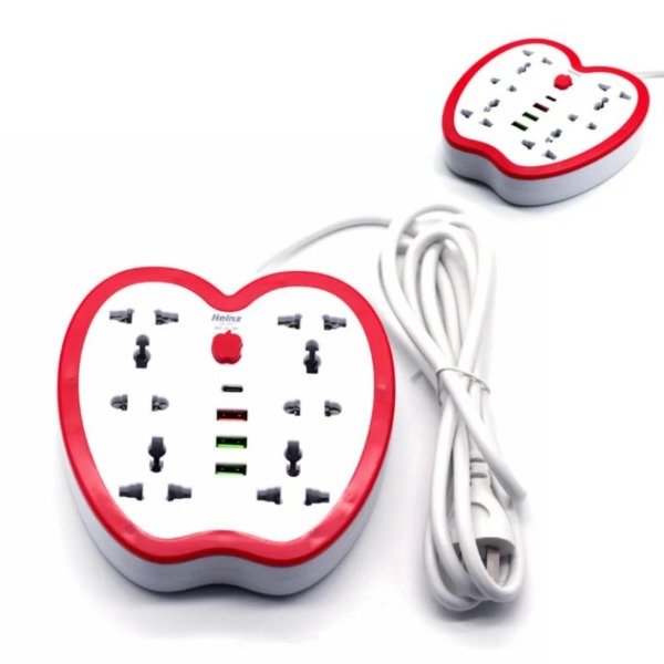 Producto - ZAPATILLA ALARGUE ENCHUFE 220V 3 USB 1 USB C 6 TOMAS ENCHUFE CABLE 2M (mx)