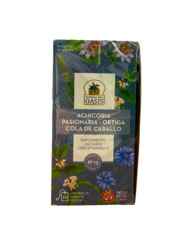 Producto - TÉ MEZCLA DE HIERBAS PRESIÓN ALTA OASIS 25 SAQUITOS