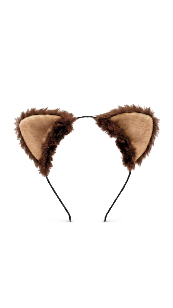Producto - Vincha de lobo (lobito) o gato con orejas cortas triangulares - 0