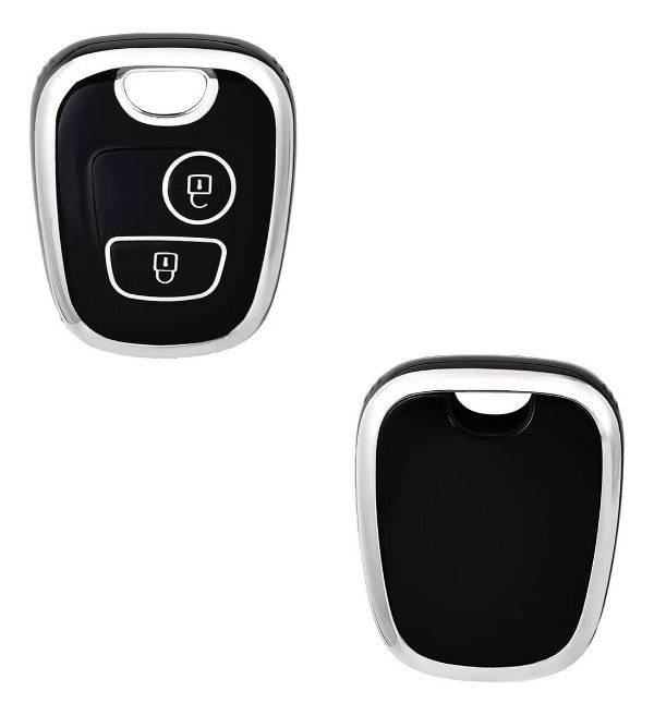 Producto - FUNDA TPU VIRA PLATEADA PEUGEOT 2 BOTONES