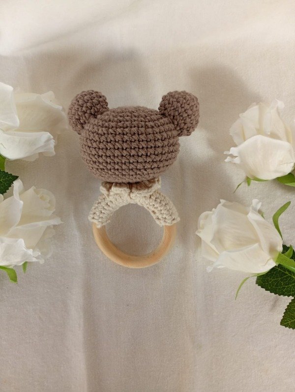 Producto - Kit De Apego Osito Marrón-Manta+Amigurumi+Sonajero - 6
