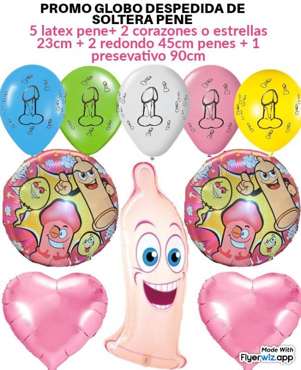 Producto - Promo globo despedida de soltero preservativo erótico
