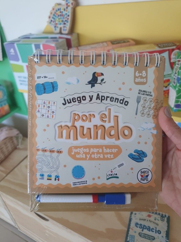 Producto - Libro de actividades reutilizable JUEGO Y APRENDO POR EL MUNDO