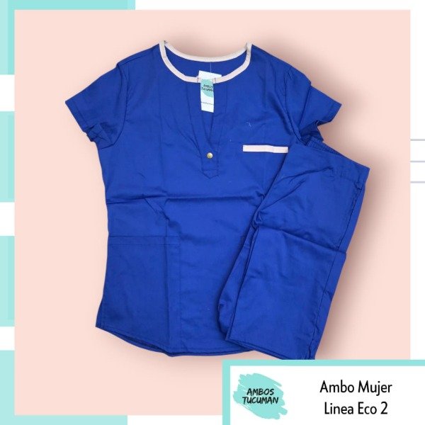 Producto - Ambo Eco Azul Francia con Rosa