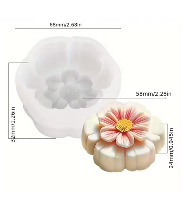 Producto - Molde Silicona Flor x1 Ideal P/ Velas Calidad (22Y8)