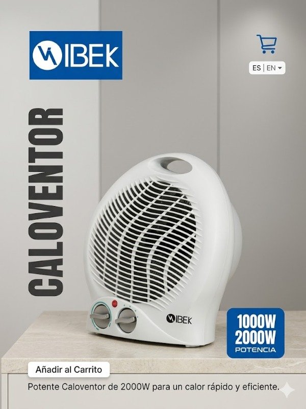 Producto - CALOVENTOR IBEK 1000 W 2000 W mc428