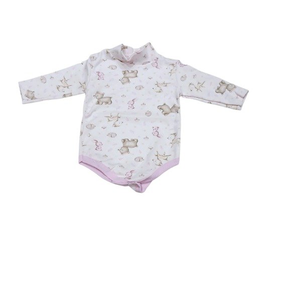 Producto - Media Polera Body Beba Osito rosa T1 T2 y T5