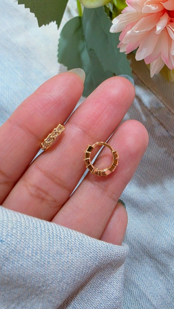 Producto - Argollas cubic cuadrada AD