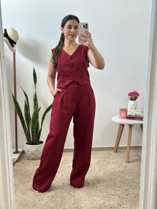 Producto - Conjunto Importado Camelia (Bordó) - Talle L