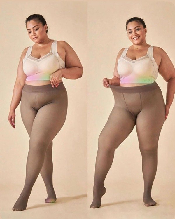 Panties efecto piel con peluchito por dentro TALLES ESPECIALES negro y marron