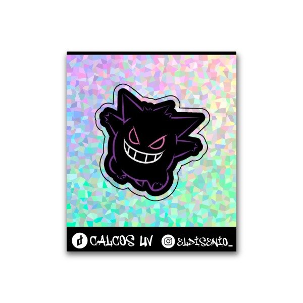 Producto - Calco Uv Prismático Pokemon Gengar