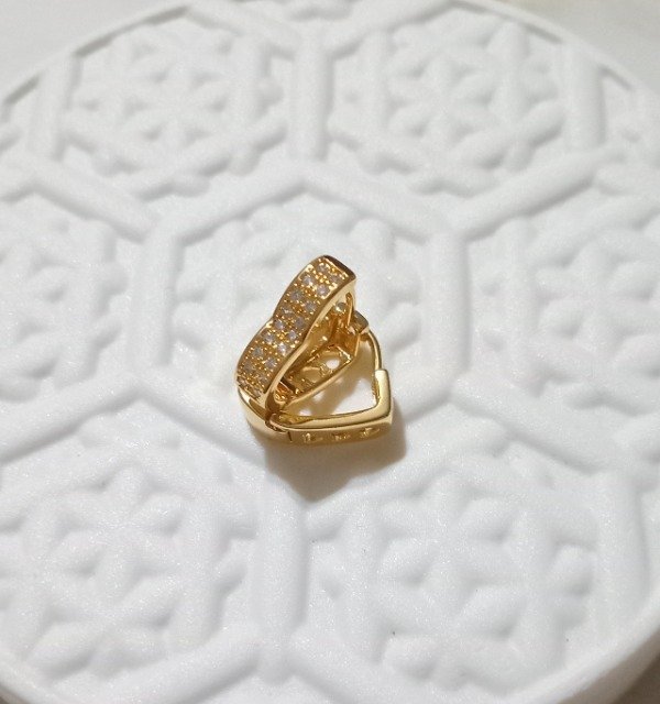 Producto - Argollas corazón strass