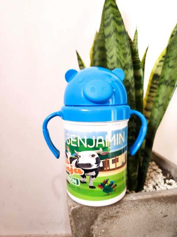 Producto - Cantimplora cerdito CELESTE