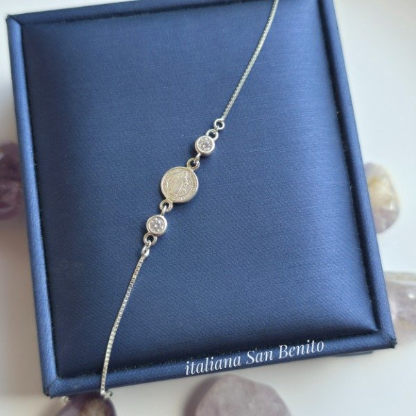 Producto - Pulsera San Benito italiano dos susanitas y cadena valenciana