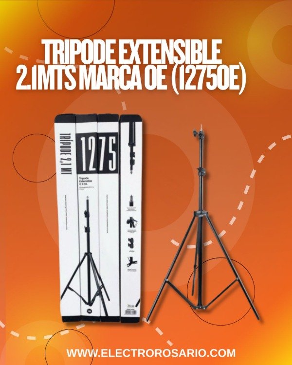 Producto - TRIPODE EXTENSIBLE 2.1MTS MARCA OE (1275OE)