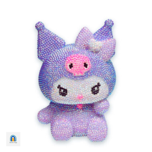 Producto - Alcancia 3D Diamond Painting / Pintura Diamante KUROMI VIOLETA SENTADA