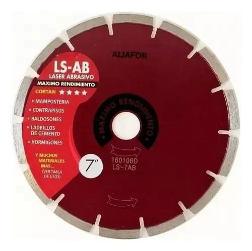 Producto - Disco Diamantado Laser Abrasivo 180mm 7 PuLG Ls-7ab Aliafor
