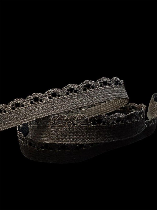 Producto - Picot Coronita Negro 12 mm ELACIN (1 metro)