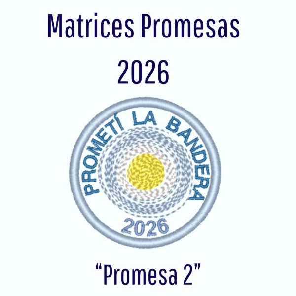 Producto - Matriz de Bordado - Promesa a la Bandera 2026 - Modelo 2 - Estilo ITH
