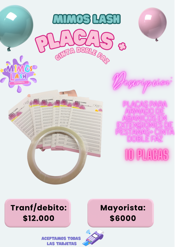 Producto - Placas armado de abanicos+ cinta