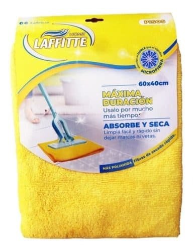 Producto - Paño de microfibra para piso amarillo 40x60cm