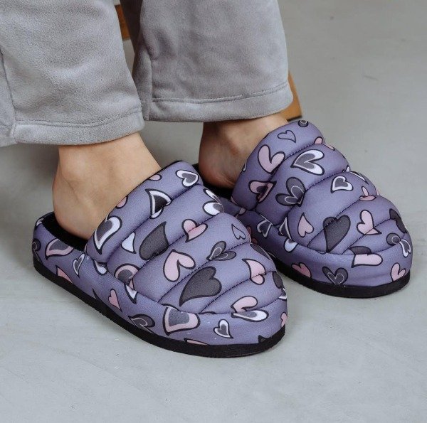 Producto - Pantuflón Corazones - COD 3451