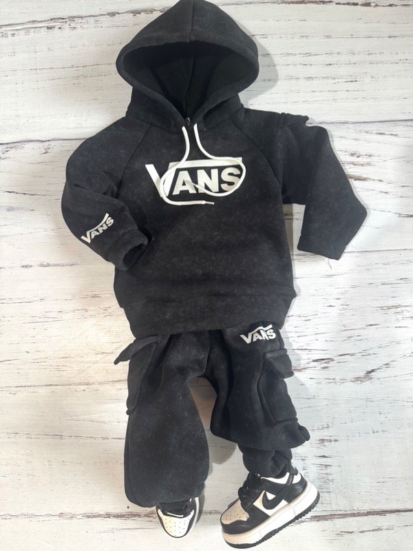 Producto - Conjunto Vans canguro Negro jaspeado