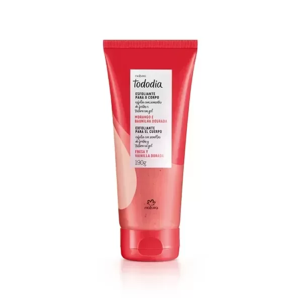 Producto - Jabón líquido exfoliante de 190 g Fresas y vainilla dorada