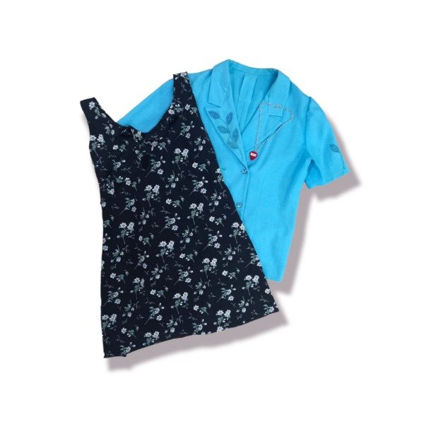 Producto - Vestido Negro Floreado