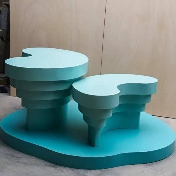 Producto - mesa 3D caracol pintada