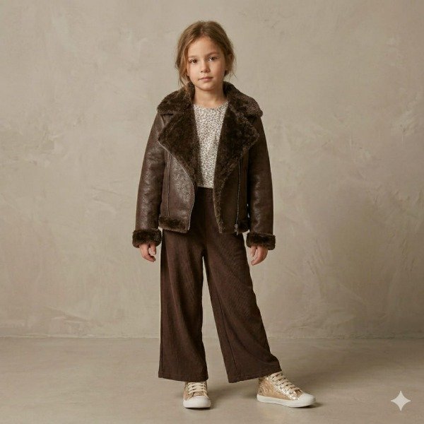 Producto - Campera Biker con Corderito Interior