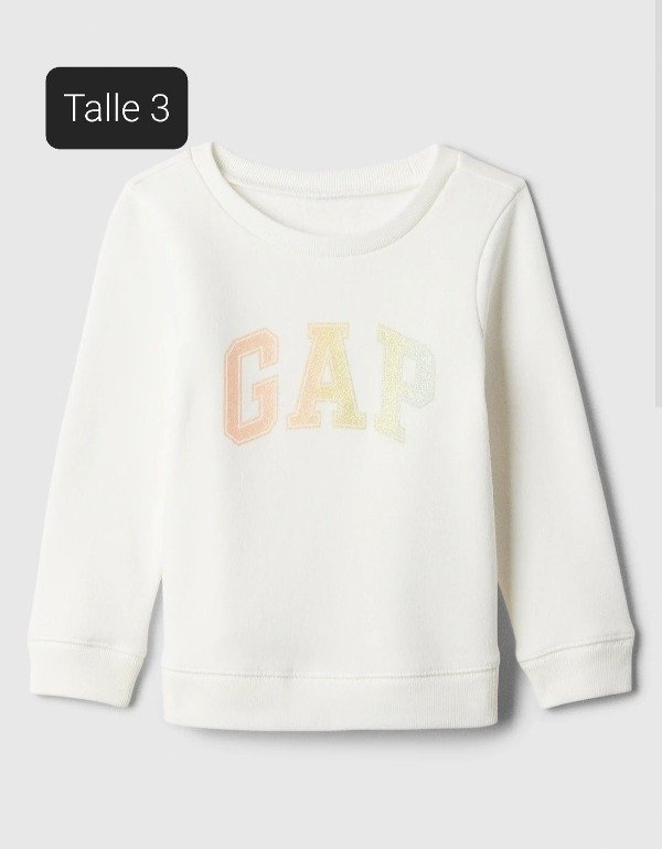 Buzo con friza gap talle 3 blanco